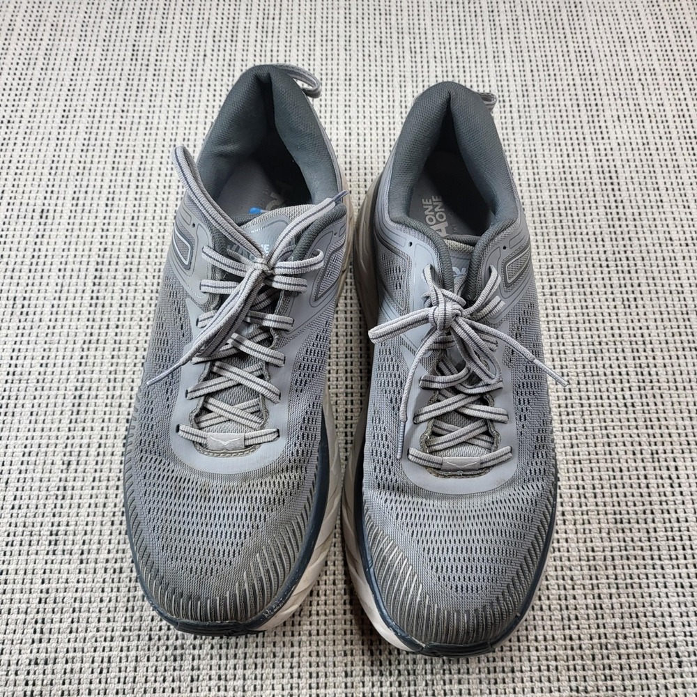 Hoka One One Bondi 7 Shoes Mens Size 11 Gray Mesh Cushioned Running‎ Athletic